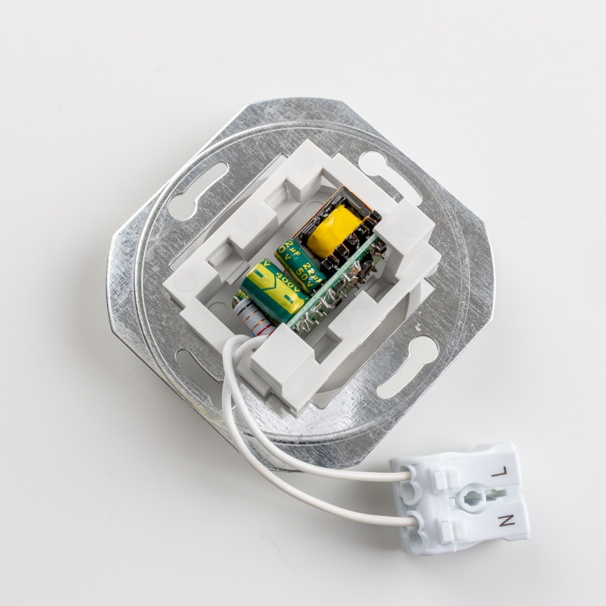 Kliklap - Toma de corriente USB retro A+C con marco blanco nieve