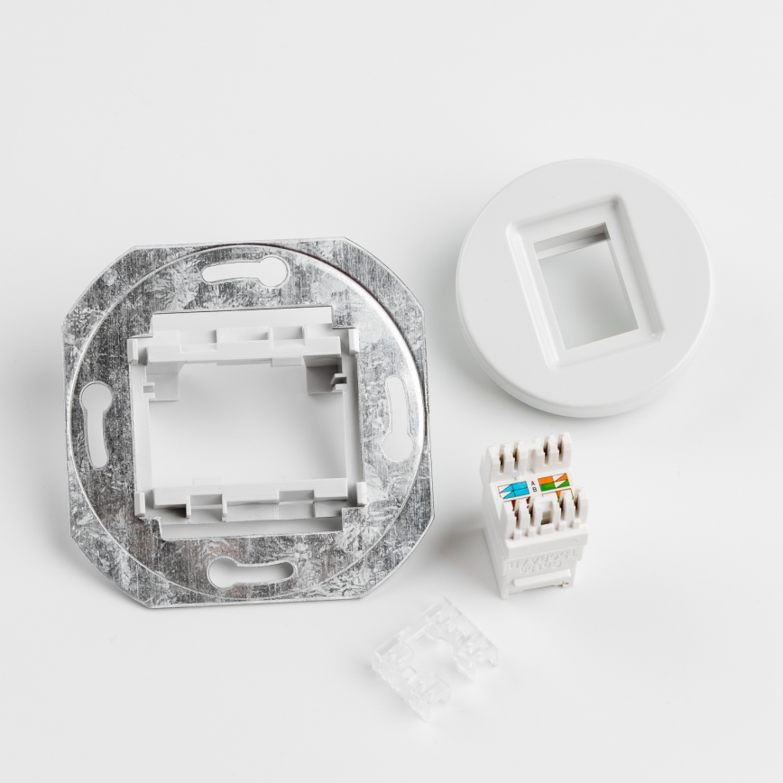 Kliklap - Toma de datos retro con marco en blanco nieve