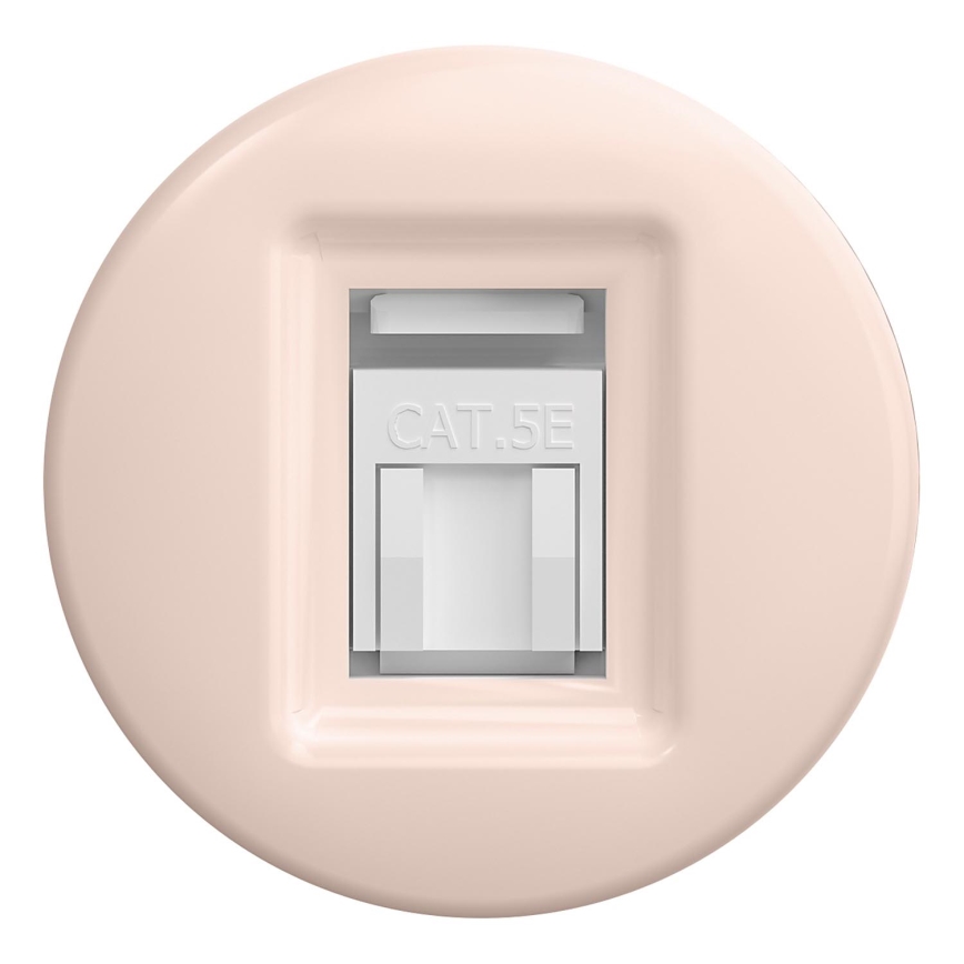 Kliklap - Toma de datos retro sin marco, color rosa empolvado