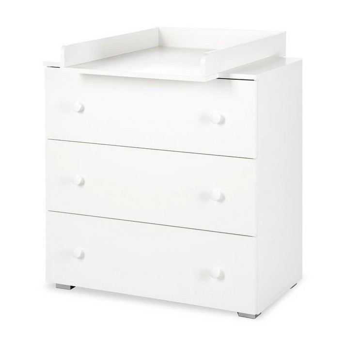KLUPŚ - Cómoda infantil con cambiador PAULA blanca