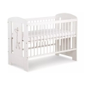 KLUPŚ - Cuna infantil SAFARI 120x60 cm, diseño jirafa, pino/blanco