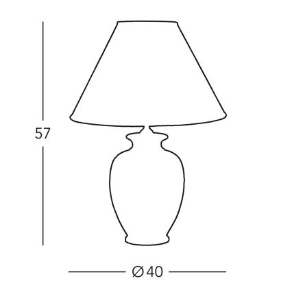 Kolarz 0014.71 - Lámpara de mesa GIARDINO 1xE27/100W/230V Ø 40 cm