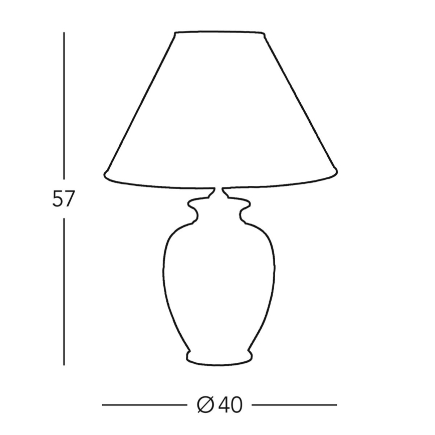 Kolarz 0014.71 - Lámpara de mesa GIARDINO 1xE27/100W/230V Ø 40 cm