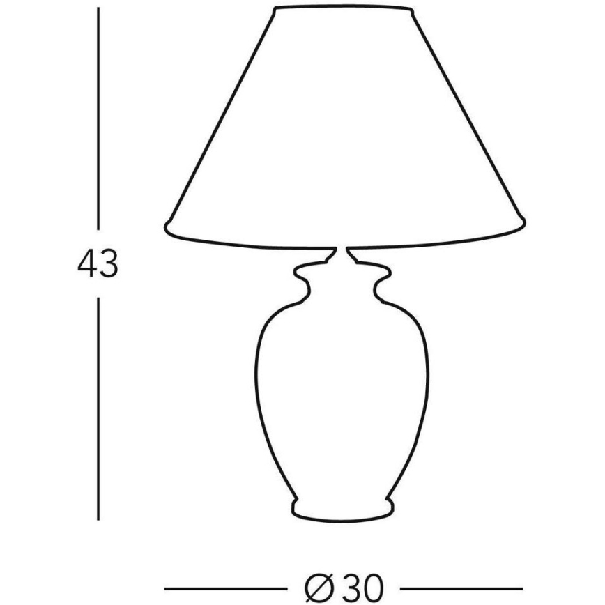 Kolarz 0014.73.6 - Lámpara de mesa TLAVORIO 1xE27/100W/230V