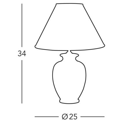 Kolarz 0014.73S.7 - Lámpara de mesa GIARDINO 1x E27/100W/230V