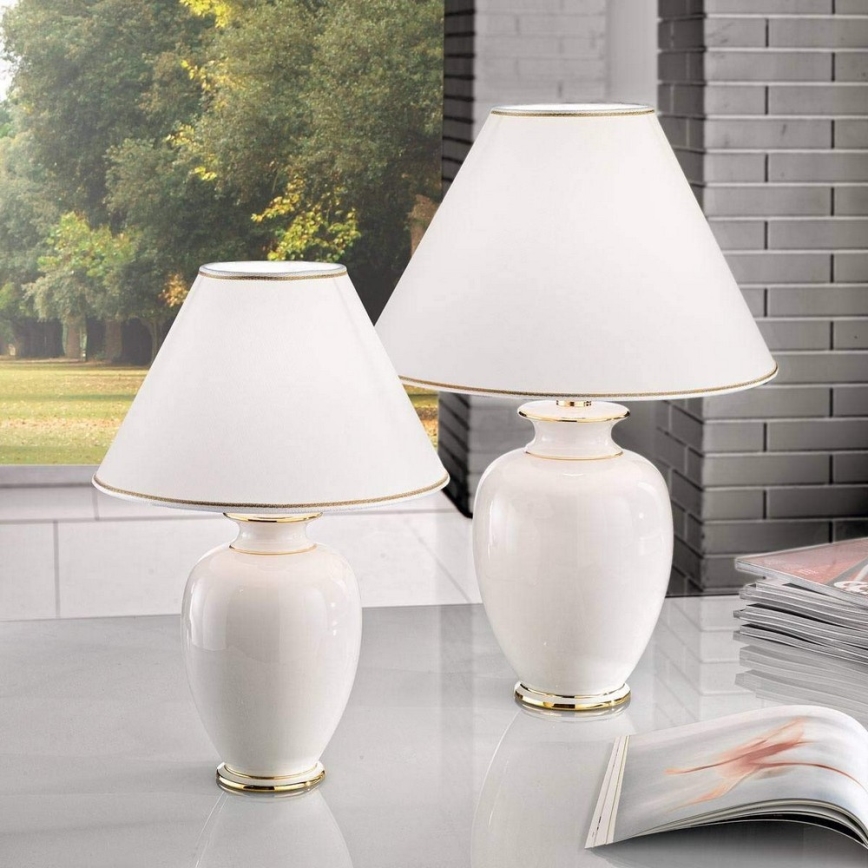 Kolarz 0014.74.6 - Lámpara de mesa TLAVORIO 1xE27/100W/230V