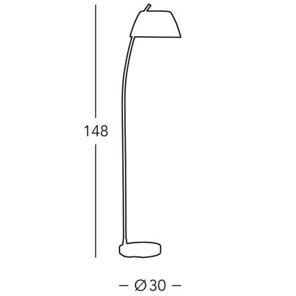 Kolarz 0051.41.6 - Lámpara de pie MALMÖ 1x E27/60W/230V