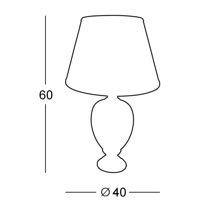 Kolarz 0094.70 - Lámpara de mesa DAMASCO 1xE27/100W/230V