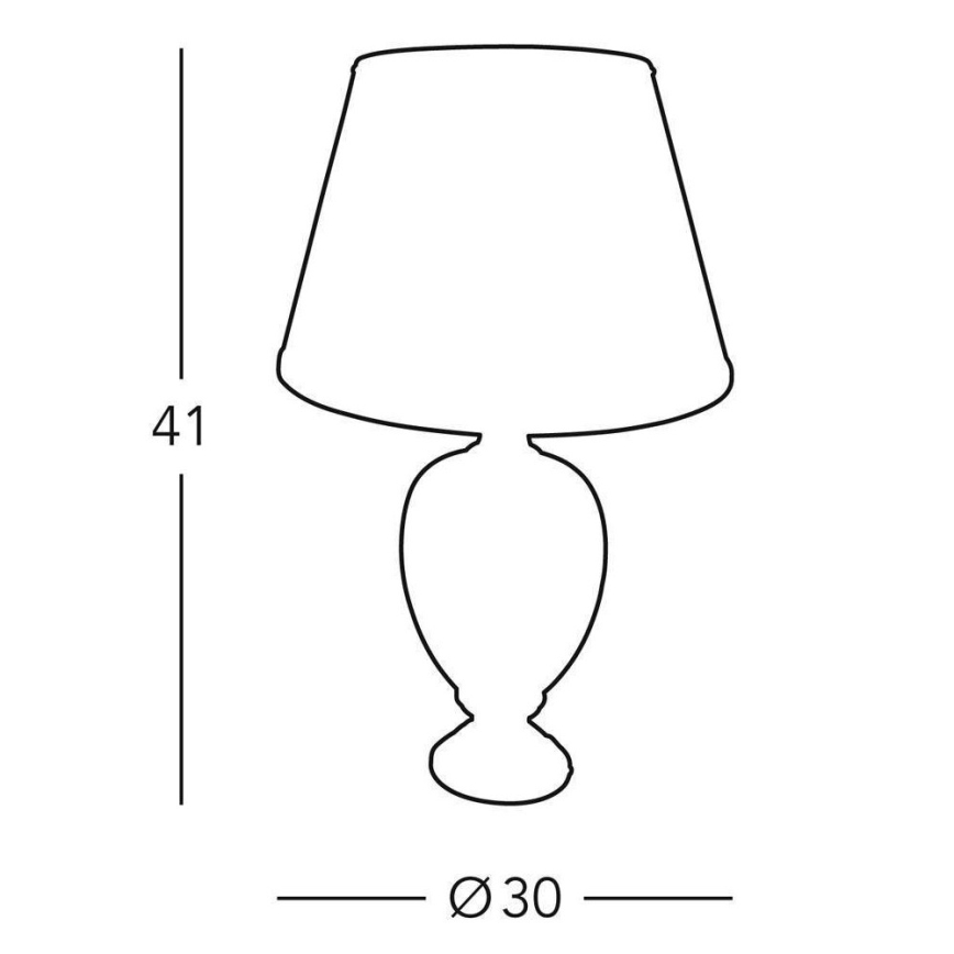 Kolarz 0094.70S - Lámpara de mesa DAMASCO 1xE27/60W/230V