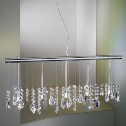Kolarz 104.85.5 - Lámpara de araña de cristal colgante STRETTA 5xG9/40W/230V cromo brillante