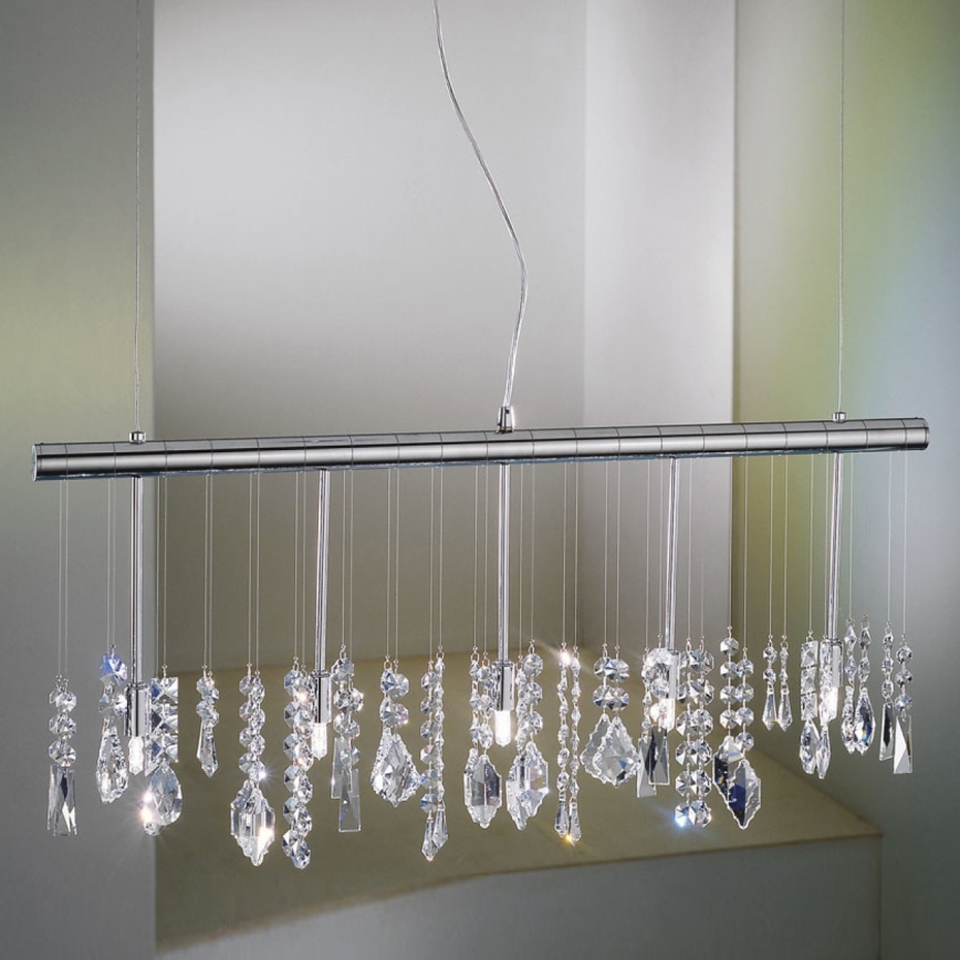 Kolarz 104.85.5 - Lámpara de araña de cristal colgante STRETTA 5xG9/40W/230V cromo brillante