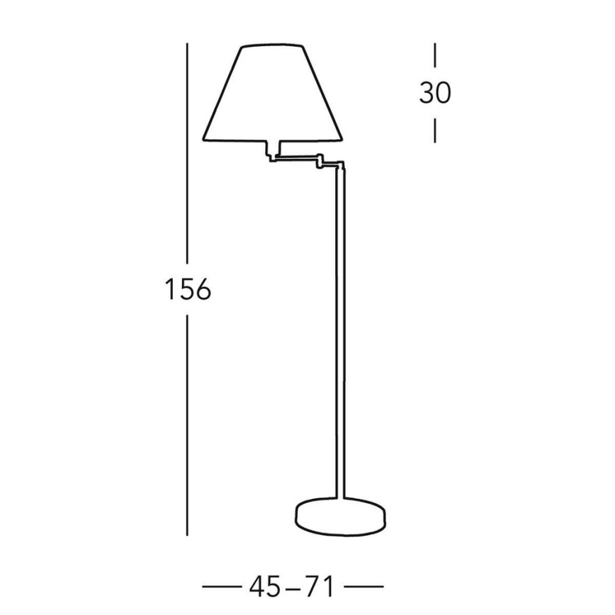 Kolarz 264.41.6 - Lámpara de pie HILTON 1xE27/60W/230V