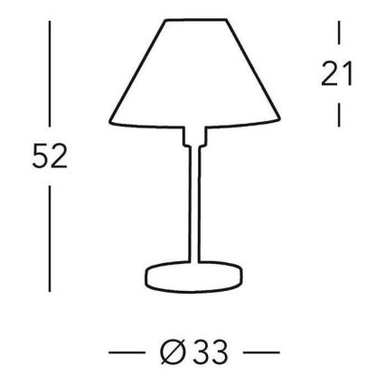 Kolarz 264.70.4 - Lámpara de mesa HILTON 1x E27/60W/230V