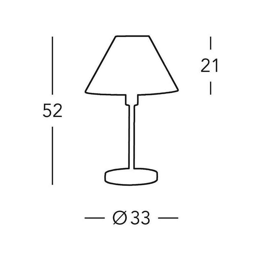 Kolarz 264.70.4 - Lámpara de mesa HILTON 1x E27/60W/230V