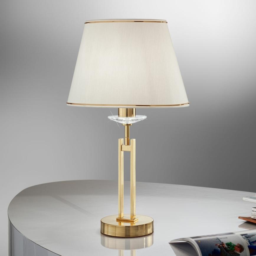 Kolarz 330.71.8C - Lámpara de mesa de cristal IMPERIAL 1xE27/60W/230V dorado/beige