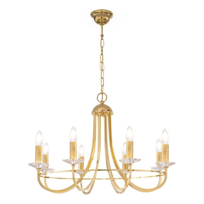 Kolarz 330.88.8C - Lámpara colgante de cristal IMPERIAL 8xE14/60W/230V dorado