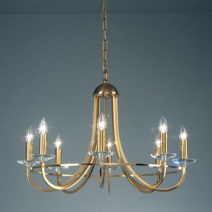 Kolarz 330.88.8C - Lámpara colgante de cristal IMPERIAL 8xE14/60W/230V dorado