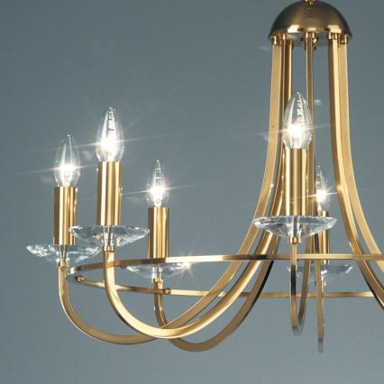 Kolarz 330.88.8C - Lámpara colgante de cristal IMPERIAL 8xE14/60W/230V dorado