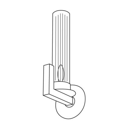 Kolarz 6009.60160 - Lámpara de pared RAGGIO 1xE14/25W/230V cromo mate