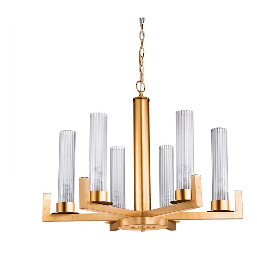 Kolarz 6009.80630 - Lámpara colgante con cadena RAGGIO 6xE14/25W/230V oro 24K