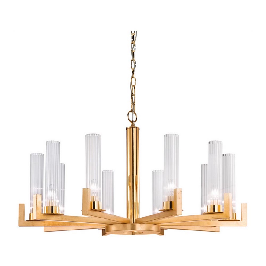 Kolarz 6009.81030 - Lámpara colgante de cadena RAGGIO 10xE14/25W/230V oro 24K