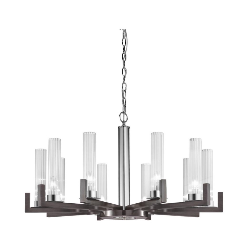 Kolarz 6009.81060 - Lámpara colgante con cadena RAGGIO 10xE14/25W/230V cromo mate