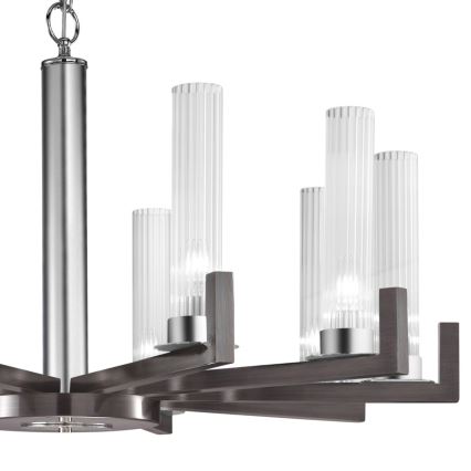 Kolarz 6009.81060 - Lámpara colgante con cadena RAGGIO 10xE14/25W/230V cromo mate