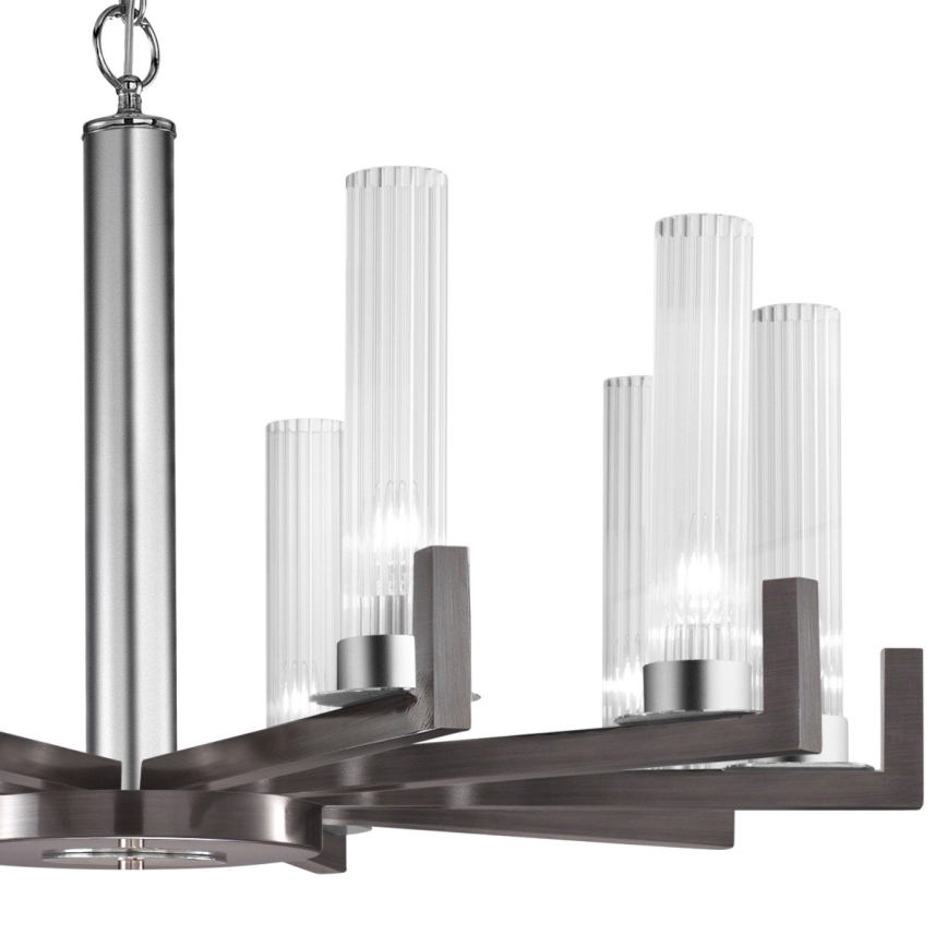 Kolarz 6009.81060 - Lámpara colgante con cadena RAGGIO 10xE14/25W/230V cromo mate