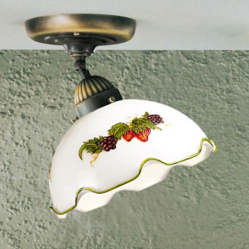 Kolarz 731.10.113 - Lámpara de techo de superficie NONNA 1xE27/75W/230V, diámetro 20 cm, color vino/fresa