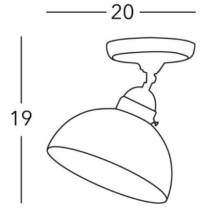 Kolarz 731.10.53 - Foco NONNA 1xE27/75W/230V