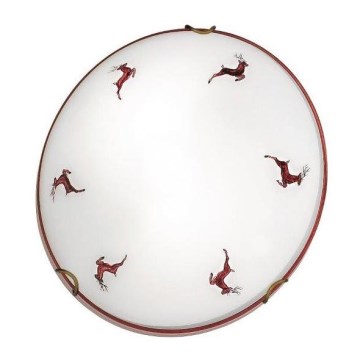 Kolarz 731.11.4.103-Plafón NONNA 1xE27/60W/230V pr.30cm ciervo rojo