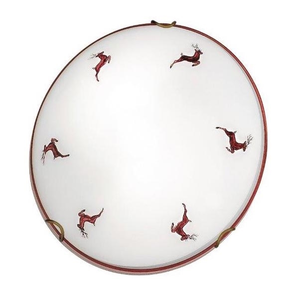 Kolarz 731.11.4.103-Plafón NONNA 1xE27/60W/230V pr.30cm ciervo rojo