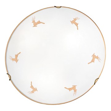 Kolarz 731.12.4.150 - Aplique de pared NONNA 2xE27/60W/230V Ø 40 cm, acabado oro rosa con motivos de ciervo