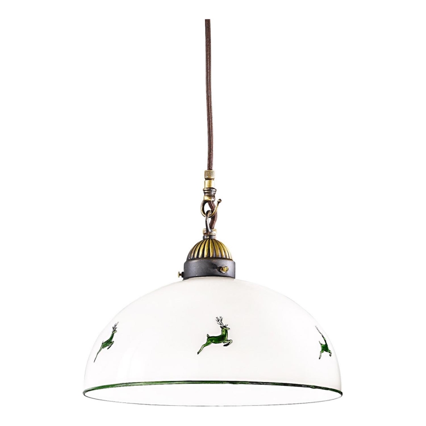 Kolarz 731.30.101 - Lámpara colgante NONNA 1xE27/75W/230V diá. 30 cm ciervo verde