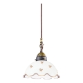 Kolarz 731.30.160 - Lámpara colgante con cable NONNA 1xE27/75W/230V, diámetro 20 cm, diseño floral, acabado en oro rosa