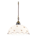 Kolarz 731.30.161 - Lámpara colgante con cable NONNA 1xE27/75W/230V, Ø 30 cm, con motivos florales, oro rosa