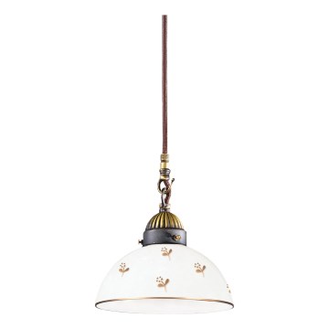 Kolarz 731.30.170 - Lámpara colgante con cable NONNA 1xE27/75W/230V Ø 20 cm motivo floral oro rosa