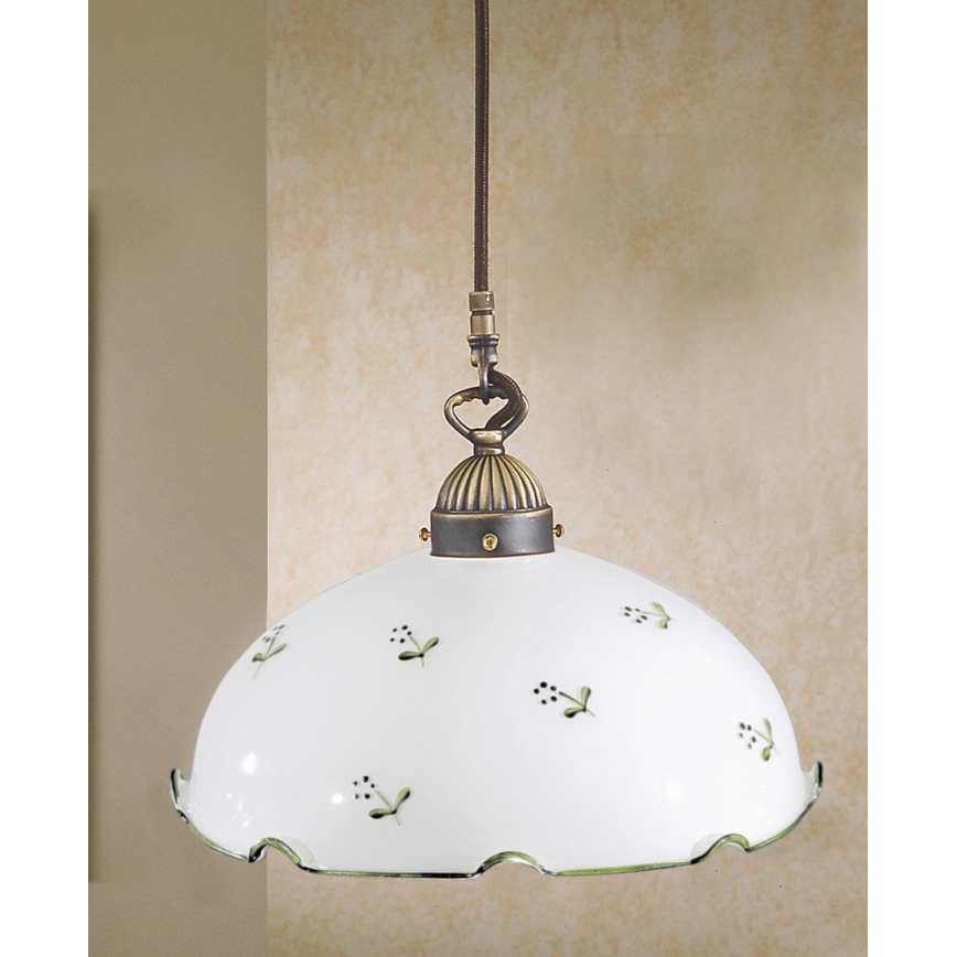 Kolarz 731.30.21 - Lámpara de araña en ristra NONNA 1xE27/75W/230V verde