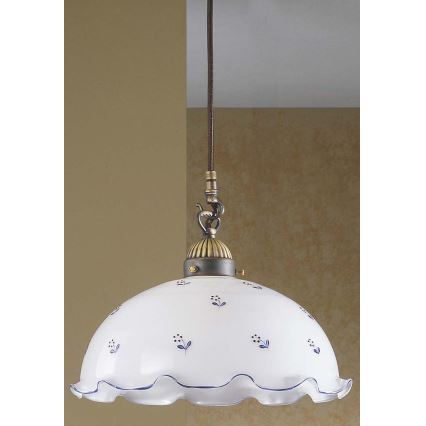 Kolarz 731.30.25 - Lámpara de araña en ristra NONNA 1xE27/75W/230V azul