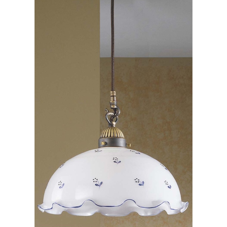 Kolarz 731.30.25 - Lámpara de araña en ristra NONNA 1xE27/75W/230V azul