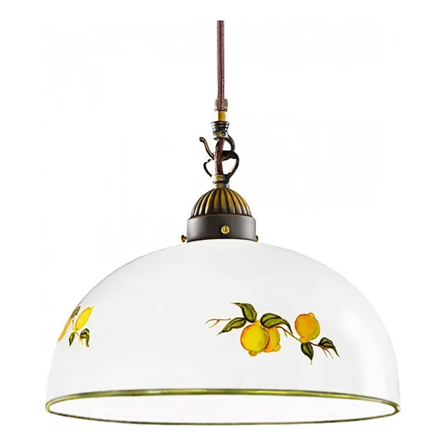 Kolarz 731.32.138 - Lámpara colgante NONNA 1xE27/75W/230V diá. 36 cm limones