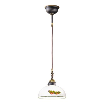 Kolarz 731.32.139 - Lámpara colgante NONNA 1xE27/75W/230V diá. 36 cm uvas/fresas