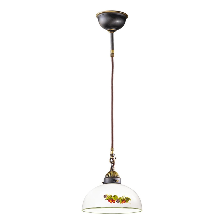 Kolarz 731.32.139 - Lámpara colgante NONNA 1xE27/75W/230V diá. 36 cm uvas/fresas