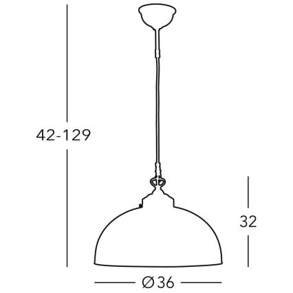 Kolarz 731.32.55 - Lámpara de araña de cable NONNA 1xE27/75W/230V