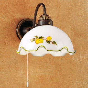 Kolarz 731.61.116 - Aplique de pared NONNA 1xE27/75W/230V con decoración de limones