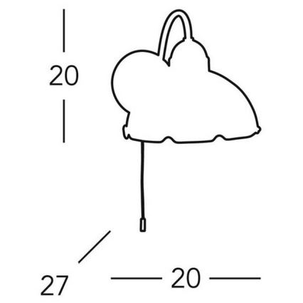 Kolarz 731.61.53 - Lámpara de pared NONNA 1xE27/75W/230V