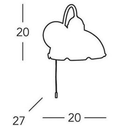 Kolarz 731.61.73 - Lámpara de pared NONNA 1xE27/75W/230V