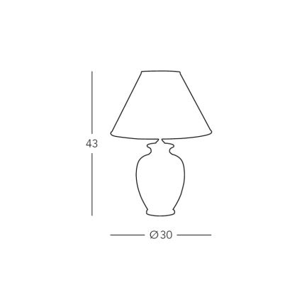 Kolarz 731.70K - Lámpara de mesa NONNA 1xE27/100W/230V blanco
