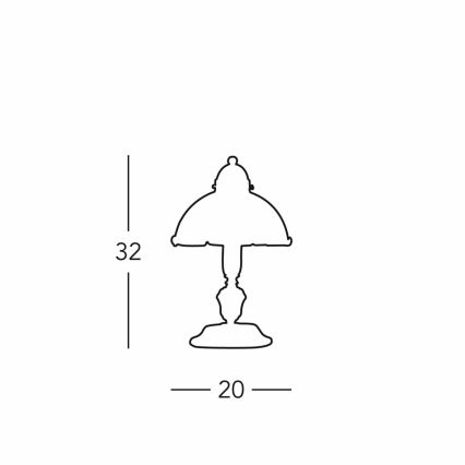 Kolarz 731.73.100 - Lámpara de mesa NONNA 1xE27/75W/230V marrón/ciervo verde
