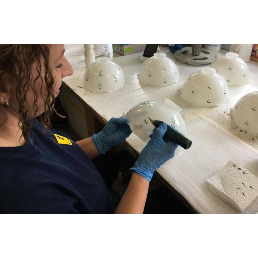 Kolarz 731.73.21 - Lámpara de mesa NONNA 1xE27/75W/230V verde